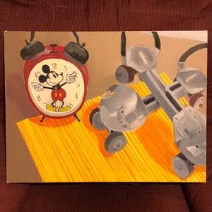 Mickey Mouse Alarm-clock Oil base painting
